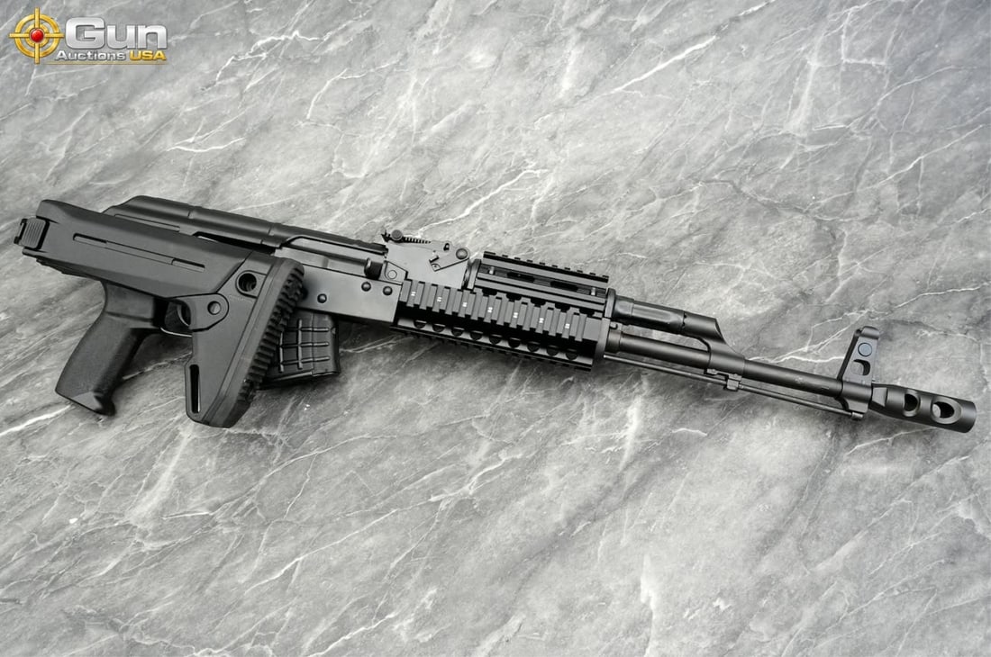 RILEY DEFENSE RAK 47 7.62X39 THREADED BARREL Semi Auto Rifle 18" Barrel, Shiny Bore, Tight Action: RILEY DEFENSE RAK 47 7.62X39 THREADED BARREL Semi Auto Rifle 18" Barrel, Shiny Bore, Tight Action sn:B45166 Excellent Condition Features a Threaded Barrel with Flashider, ladder type rear sight, adjus