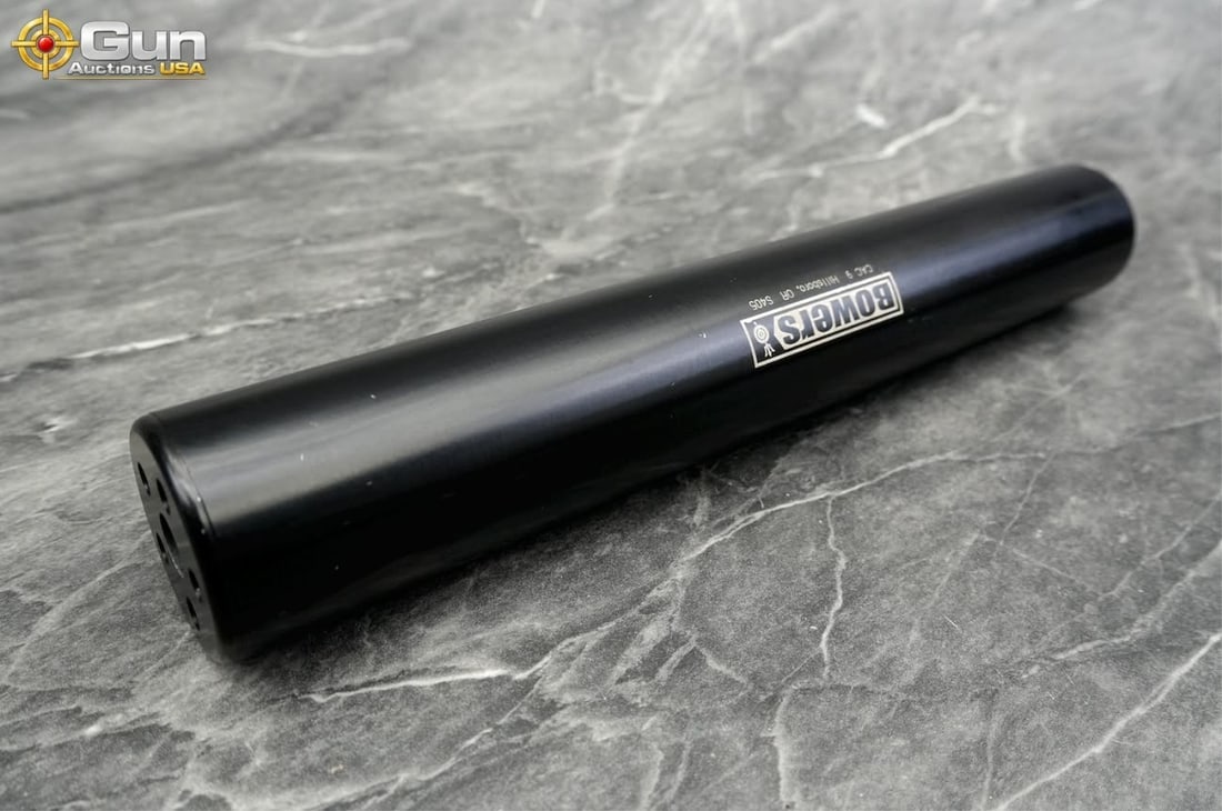 BOWERS CAC9 9mm NFA/Silencer. Very Good. 1st generation Bowers suppressors, CAC-9?s, with 3/4 x 10: BOWERS CAC9 9mm NFA/Silencer. Very Good. 1st generation Bowers suppressors, CAC-9?s, with 3/4 x 10 thread, (Mac 10), A sleek, compact 9mm marvel designed for discreet, whisper-quiet operation. Perfect