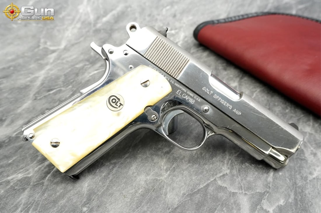 COLT EL CAPITAN .38 AUTO COLT SUPER COLLECTOR'S Pistol. Very Good. 3.75" Barrel. Shiny Bore, Tight: COLT EL CAPITAN .38 AUTO COLT SUPER COLLECTOR'S Pistol. Very Good. 3.75" Barrel. Shiny Bore, Tight Action Semi Auto . A highly desirable and rare variant built on the premium Colt Officer?s ACP platfo