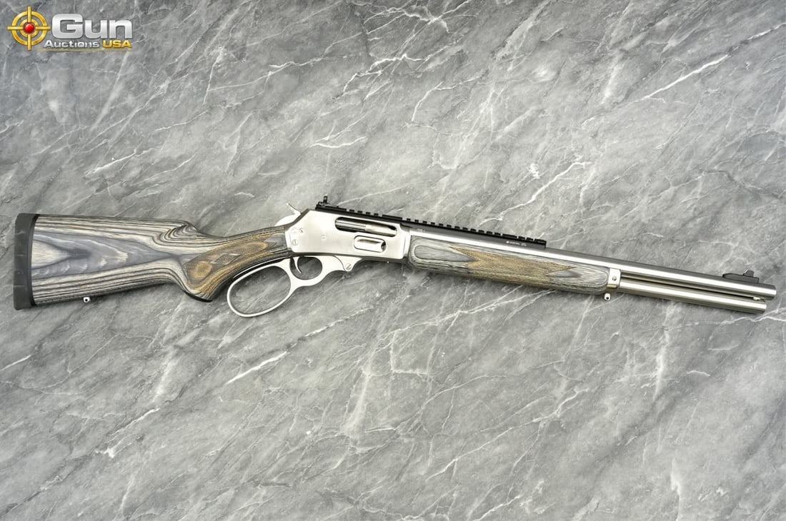 MARLIN 1895 SBL .45-70 GOVT. Appears Unfired Lever Action Rifle, 18" Barrel, Excellent Condition,: MARLIN 1895 SBL .45-70 GOVT. Appears Unfired Lever Action Rifle, 18" Barrel, Excellent Condition, Shiny Bore, Tight Action, sn:MR22155BThis beautiful lever rifle features a stainless finish barrel and