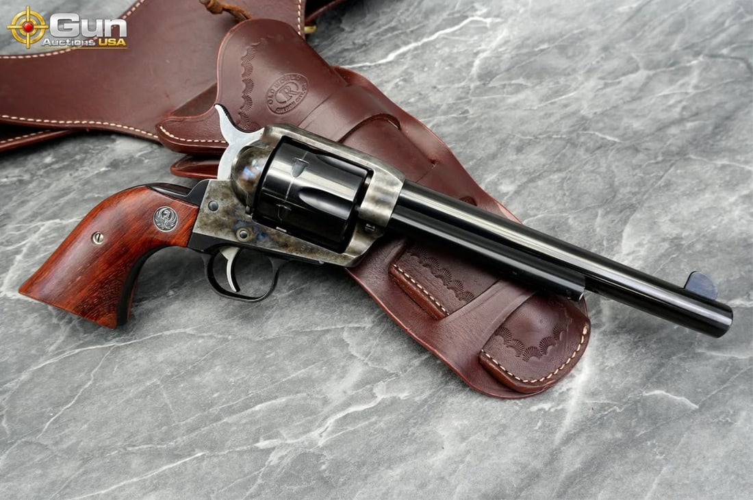 RUGER VAQUERO .45 CAL Revolver, 7.5" Barrel, Very Good Condition, Shiny Bore, Tight Action,: RUGER VAQUERO .45 CAL Revolver, 7.5" Barrel, Very Good Condition, Shiny Bore, Tight Action, sn:57-01085This Ruger Vaquero in .45 presents the classic profile favored by Cowboy Action shooters and coll