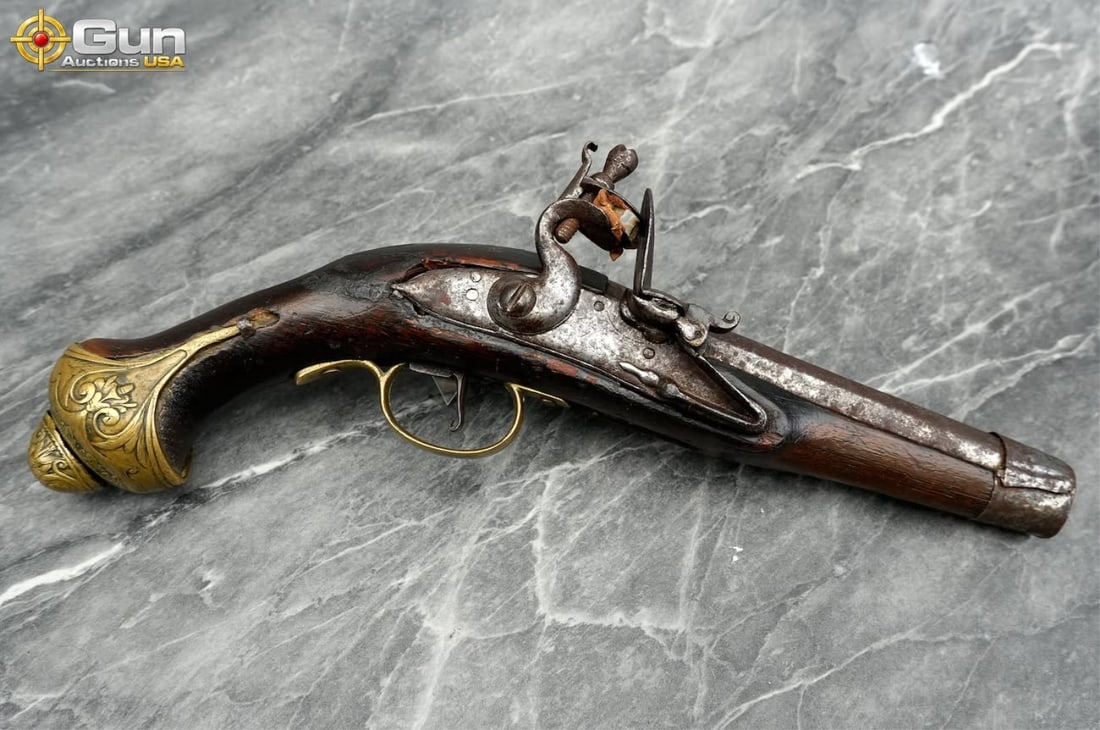 Circa 1780-1839 .50 Caliber Smoothbore Gentlemen's Coat Pistol, 6 1/4" Barrel, Fair Condition This (1 of 9)