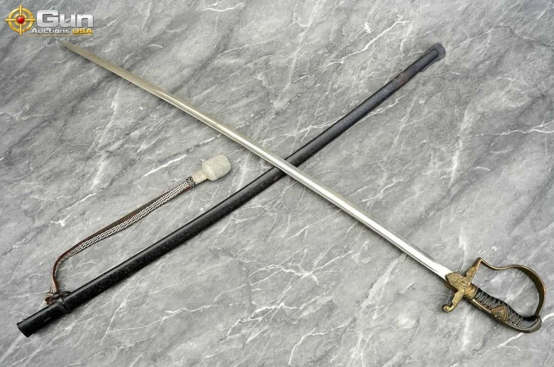 Eickhorn Model 1765 Prinz Eugen Sword with Scabbard, Very Good Condition This WWII German officer's: Eickhorn Model 1765 Prinz Eugen Sword with Scabbard, Very Good ConditionThis WWII German officer's Field Marshal Series was manufactured by Carl Eickhorn of Solingen, featuring the post-1941 "over-the