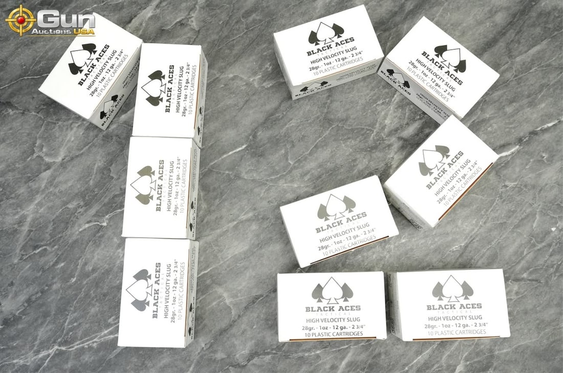 Black Aces Tactical 100 rounds in total. This collection contains Black Aces Tactical 12 gauge (1 of 2)