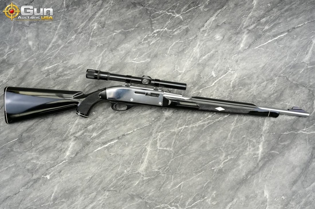 Remington NYLON 66 .22 LR Semi Auto Rifle, 19.5" Barrel, Good Condition, Normal Handling Marks,: Remington NYLON 66 .22 LR Semi Auto Rifle, 19.5" Barrel, Good Condition, Normal Handling Marks, Shiny Bore, Tight Action, sn:WN34 This rimfire rifle features a distinctive one-piece, highly durable Ny
