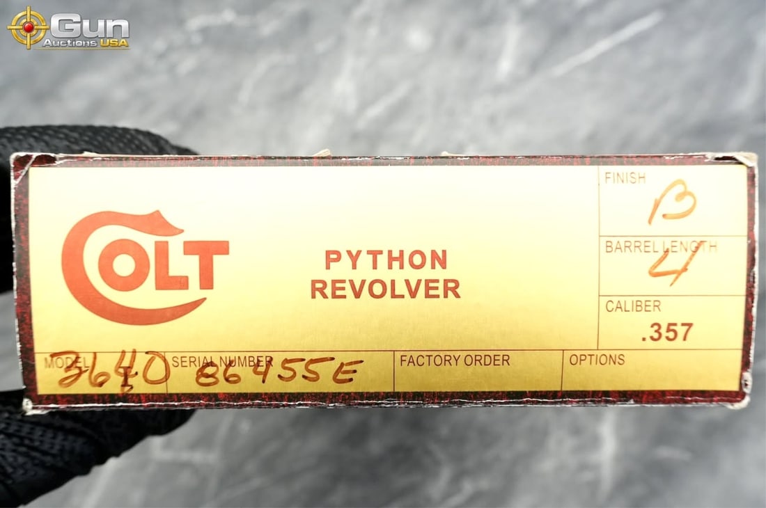 COLT PYTHON .357 MAG 4" REVOLVER - 20