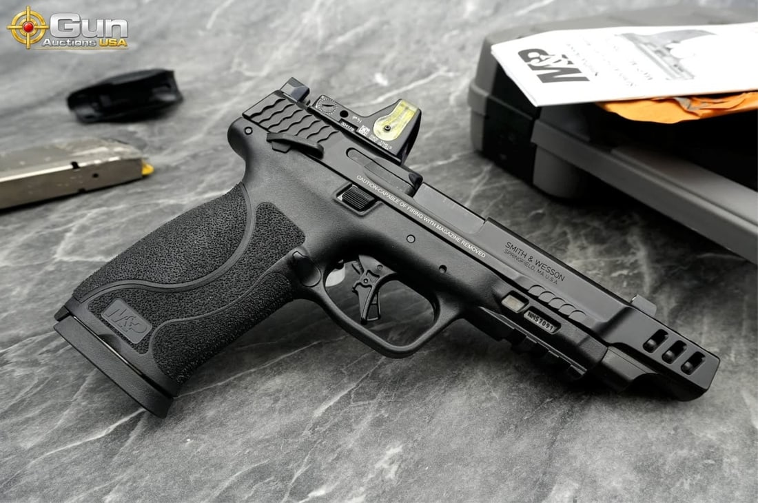 S&W M&P 2.0 PC 10MM SEMI PISTOL: S&W M&P 2.0 PERFORMANCE CENTER 10MM Semi Auto Pistol, 5.5" Barrel, Excellent Condition, Shiny Bore, Tight Action, sn:NMS7091This Smith & Wesson M&P M2.0 Performance Center pistol in 10mm Auto features