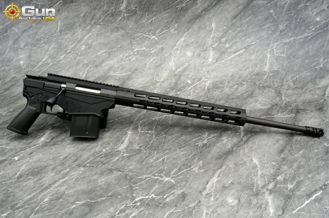 RUGER PRECISION 6.5 CREEDMOOR THREADED: Ruger PRECISION 6.5 CREEDMOOR THREADED BARREL Bolt Action Rifle, 24" Barrel, Like NEW, sn:1803-04641This precision rifle wears a matte black finish throughout and is built on a chassis-style