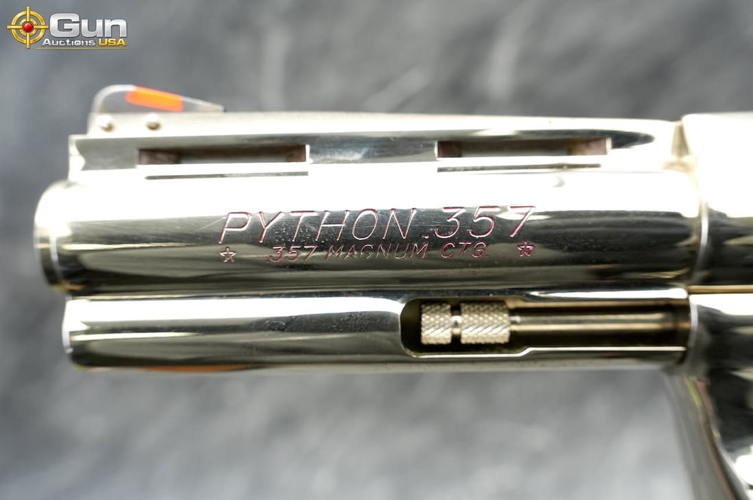 COLT PYTHON .357 MAG NICKEL REVOLVER - 7