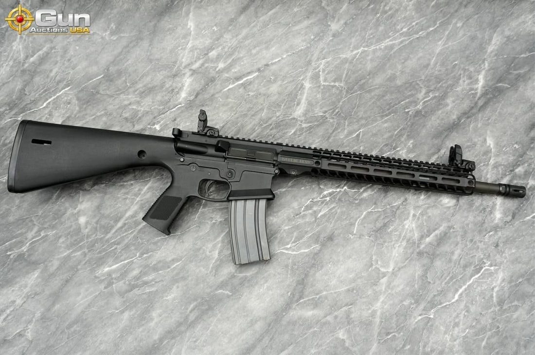 KE ARMS KP-15 5.56 SEMI RIFLE: KE ARMS KP-15 5.56 THREADED BARREL Semi Auto Rifle, 16" Barrel, Very Good Condition, Shiny Bore, Tight Action, sn:KM05430Built around the KE Arms KP-15 one-piece polymer lower, with its buttstock and 