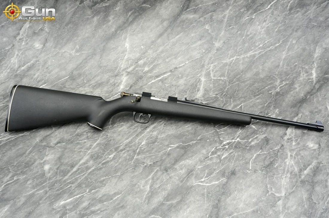 DAISY 8 .22 BOLT RIFLE: DAISY MFG 8 .22 CAL Bolt Action Rifle, 16" Barrel, Very Good Condition, Shiny Bore, Tight Action, sn:6041945This single-shot .22-caliber rifle features a black synthetic stock with textured surfaces a