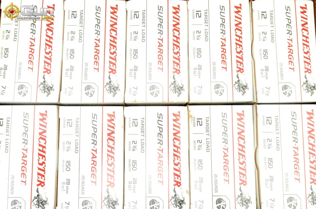 12 Gauge Winchester ammunition. 250 rounds in tota (1 of 2)