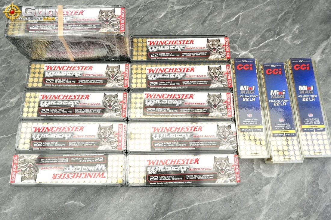 .22 LR CCI and Winchester ammunition. 1,500 rounds (1 of 3)
