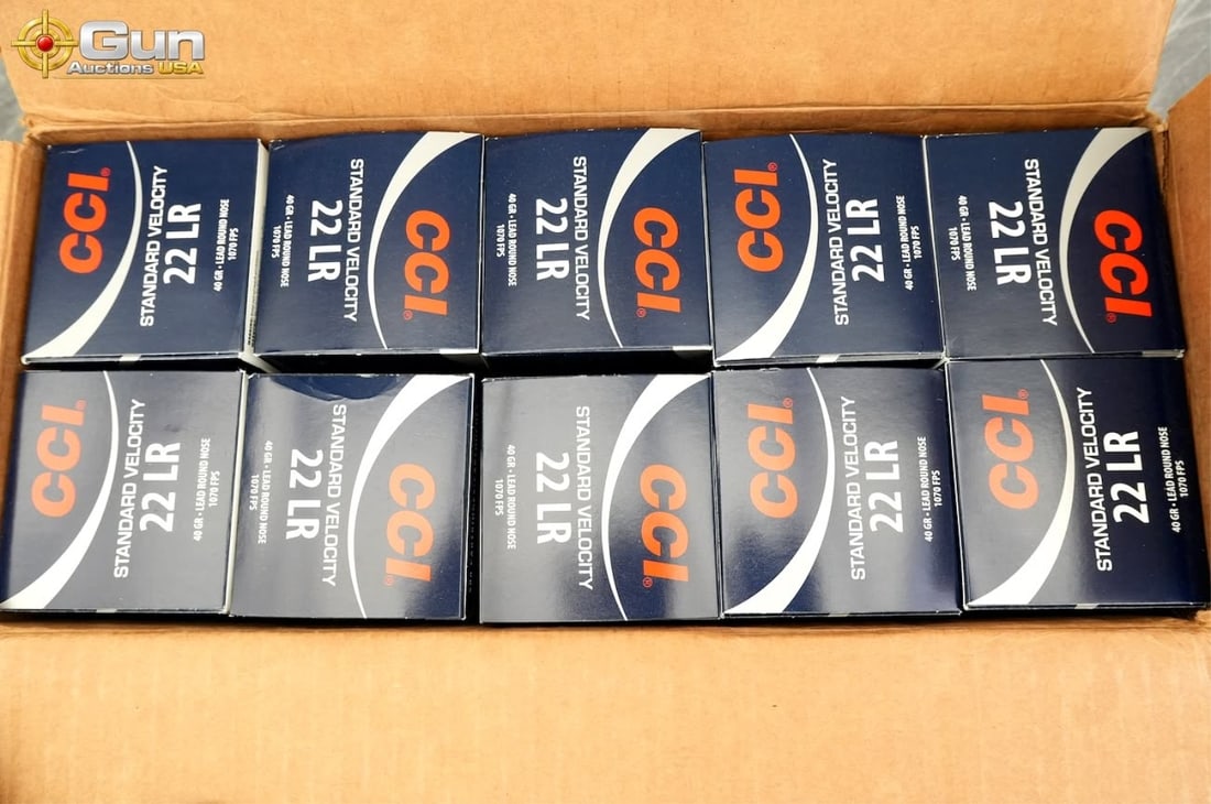 CCI Standard Velocity .22 LR ammunition. 5,000 rou (1 of 3)