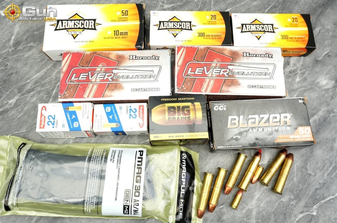 Hornady, Blazer, Armscor ammunition etc., and a Ma (1 of 4)