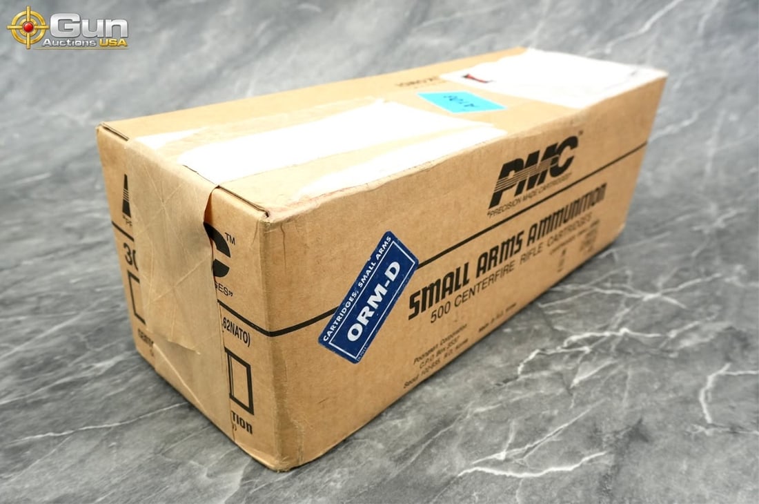 PMC Bronze .308 Winchester ammunition. 500 rounds: PMC Bronze .308 Winchester ammunition. 500 rounds in total.This lot includes a factory case containing 500 rounds of PMC .308 Winchester (product code 308B) centerfire rifle ammunition, loaded with 14