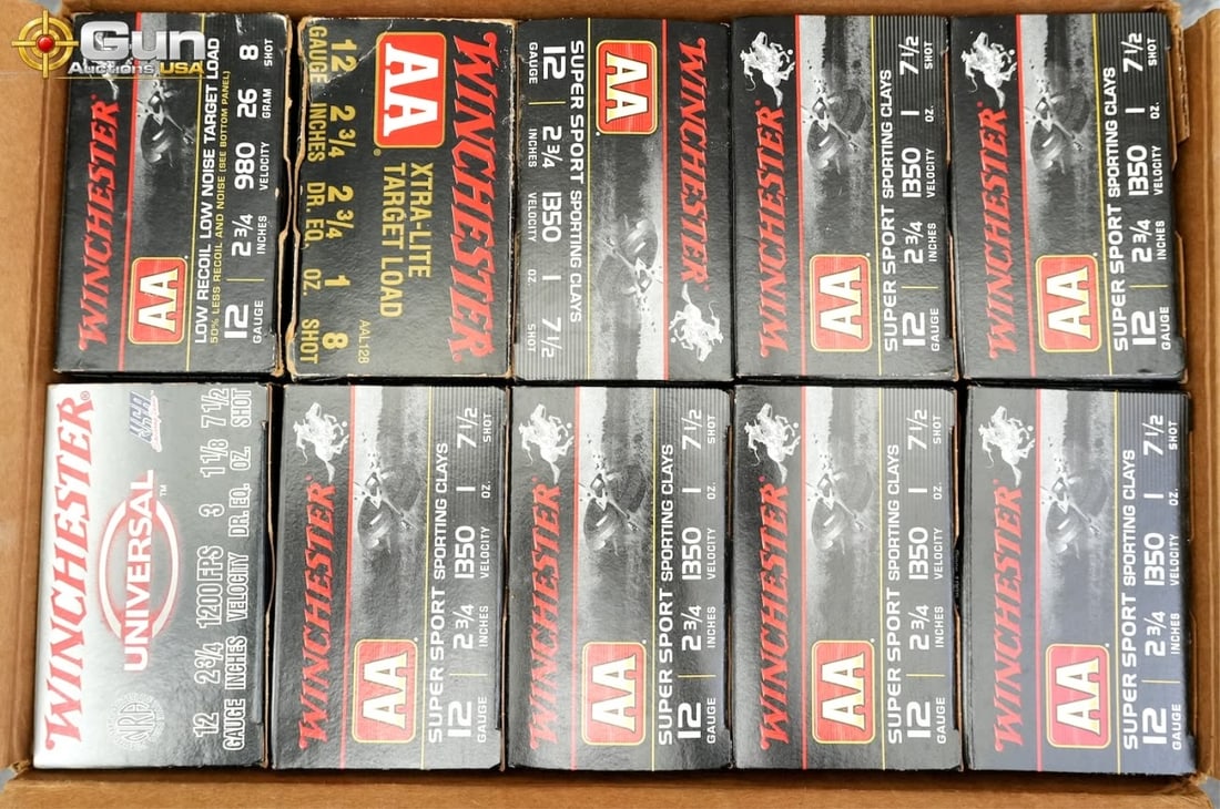 Winchester AA Super Sport Sporting Clays 12 Gauge: Winchester AA Super Sport Sporting Clays 12 Gauge target loads. 250 rounds in total.Includes a factory case containing 250 rounds (10 boxes of 25) of Winchester AA Super Sport Sporting Clays 12 gauge 