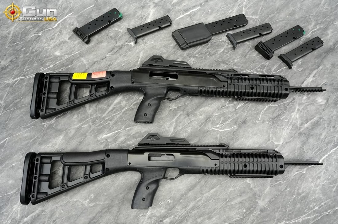 Hi-Point Model 4095 and 3895 Pistol Caliber Carbin: Hi-Point Model 4095 and 3895 pistol caliber carbine stocks and magazines. Very good condition.The Hi-Point Model 4095 is chambered for .40 S&W and the Hi-Point Model 3895 for .380 ACP. This lot