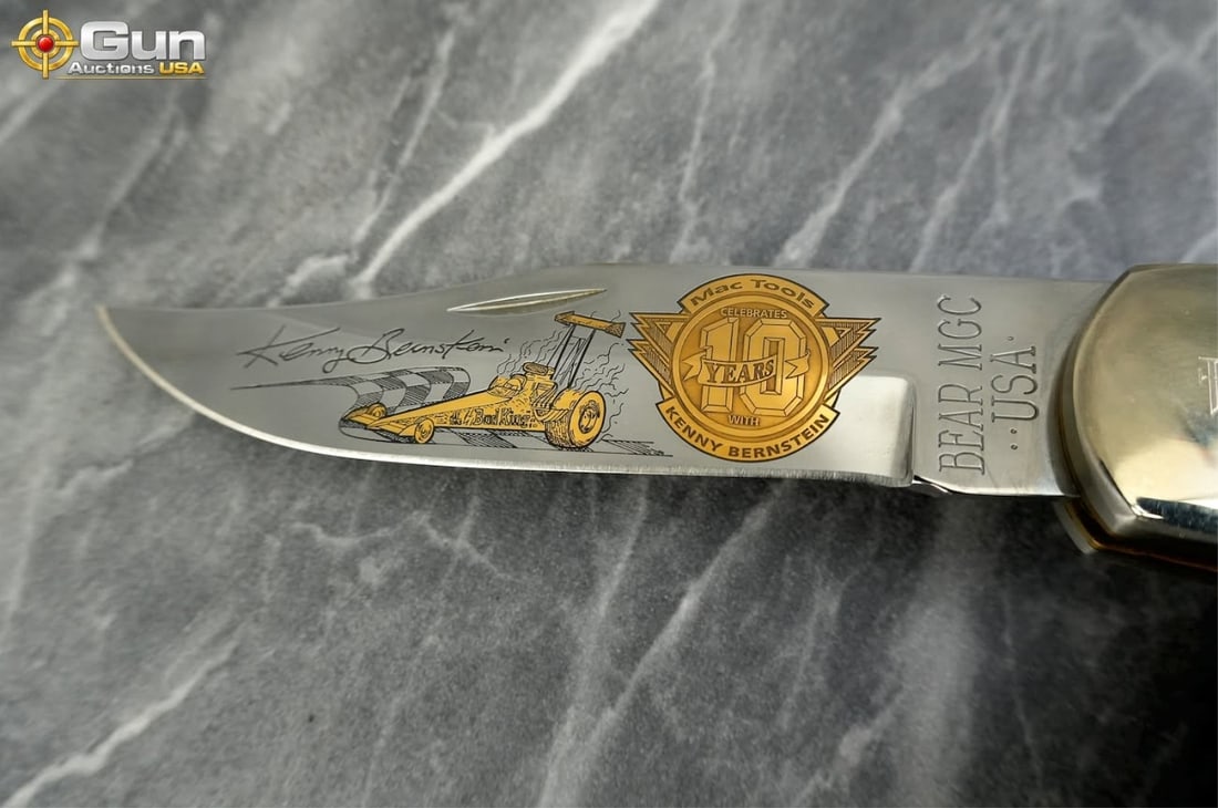 Three assorted commemorative folding pocket knives - 5