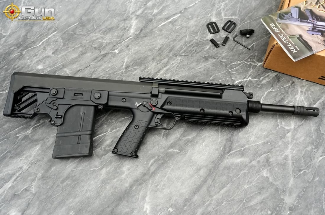 KEL-TEC RFB 7.62 NATO SEMI AUTO RIFLE: KelTec RFB 7.62 NATO THREADED BARREL Semi Auto Rifle, 17" Barrel, Excellent Condition, Shiny Bore, Tight Action, sn:T5305This Kel-Tec RFB is a bullpup semi-automatic rifle in 7.62 NATO, produced at th