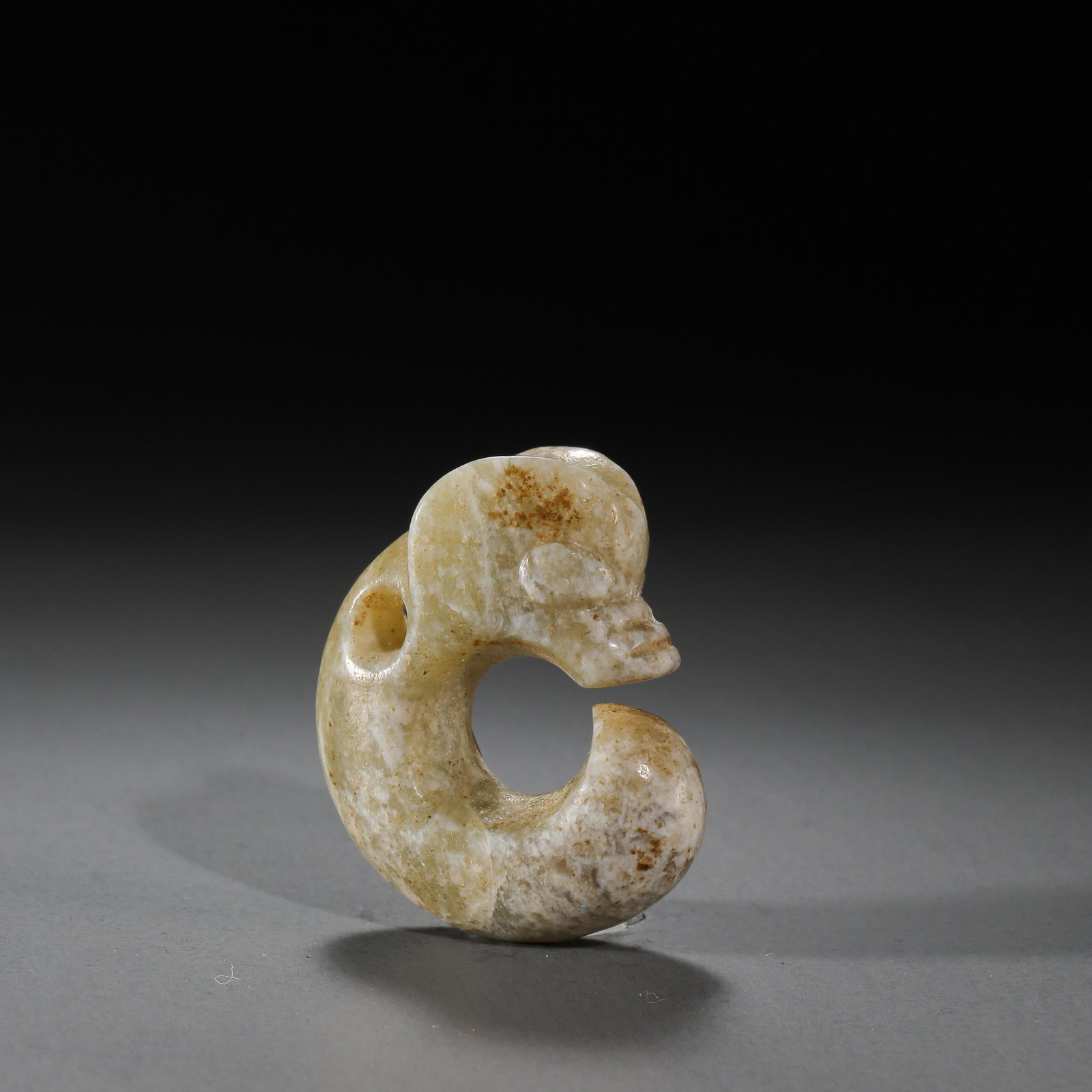 ANCIENT CHINESE HONGSHAN JADE PIG DRAGON (1 of 7)