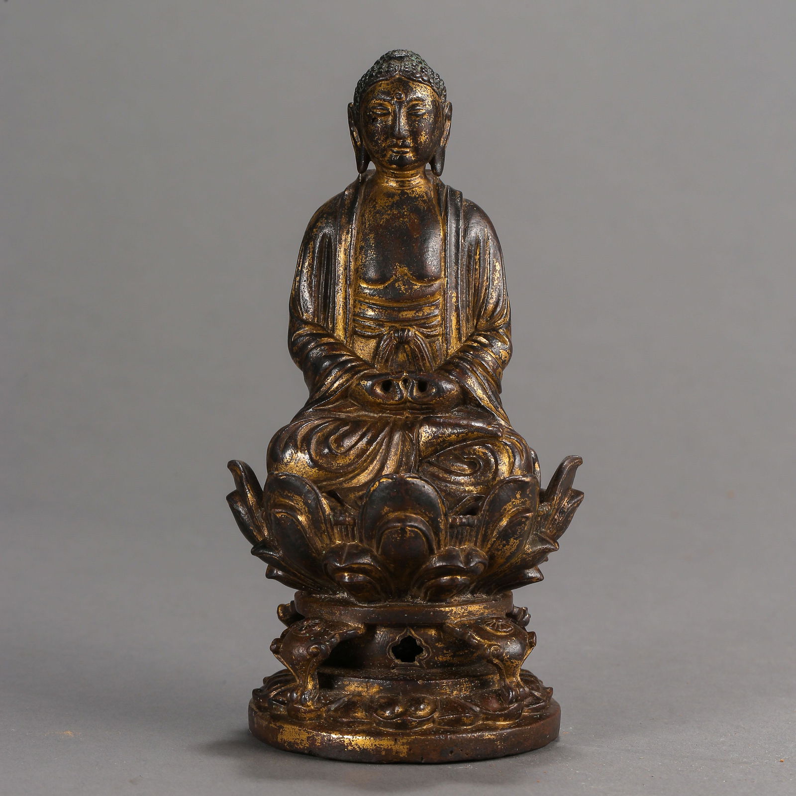 LIAO DYNASTY, CHINESE BRONZE GILT BUDDHA STATUES (1 of 8)