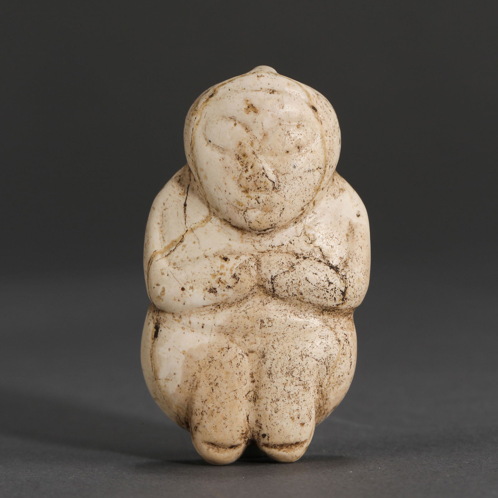 CHINESE RED MOUNTAIN CULTURE WHITE JADE HUMAN FIGURE (1 of 8)