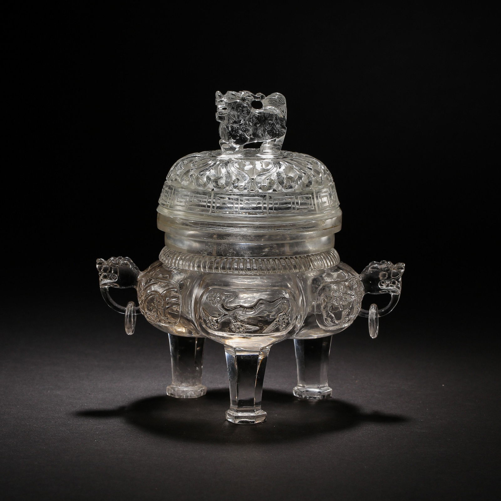 CHINA QING DYNASTY CRYSTAL INCENSE BURNER (1 of 13)