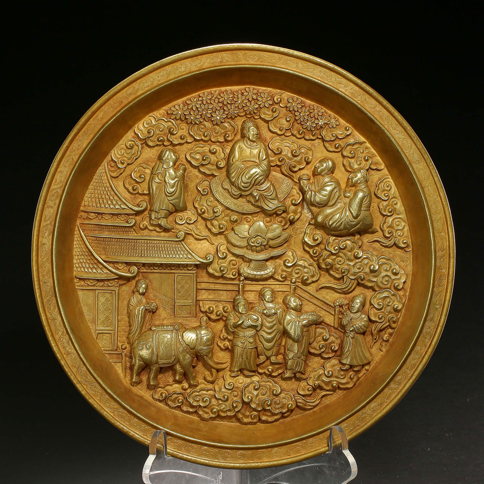 PURE GOLD PLATE, LIAO OR JIN DYNASTY, CHINA (1 of 9)