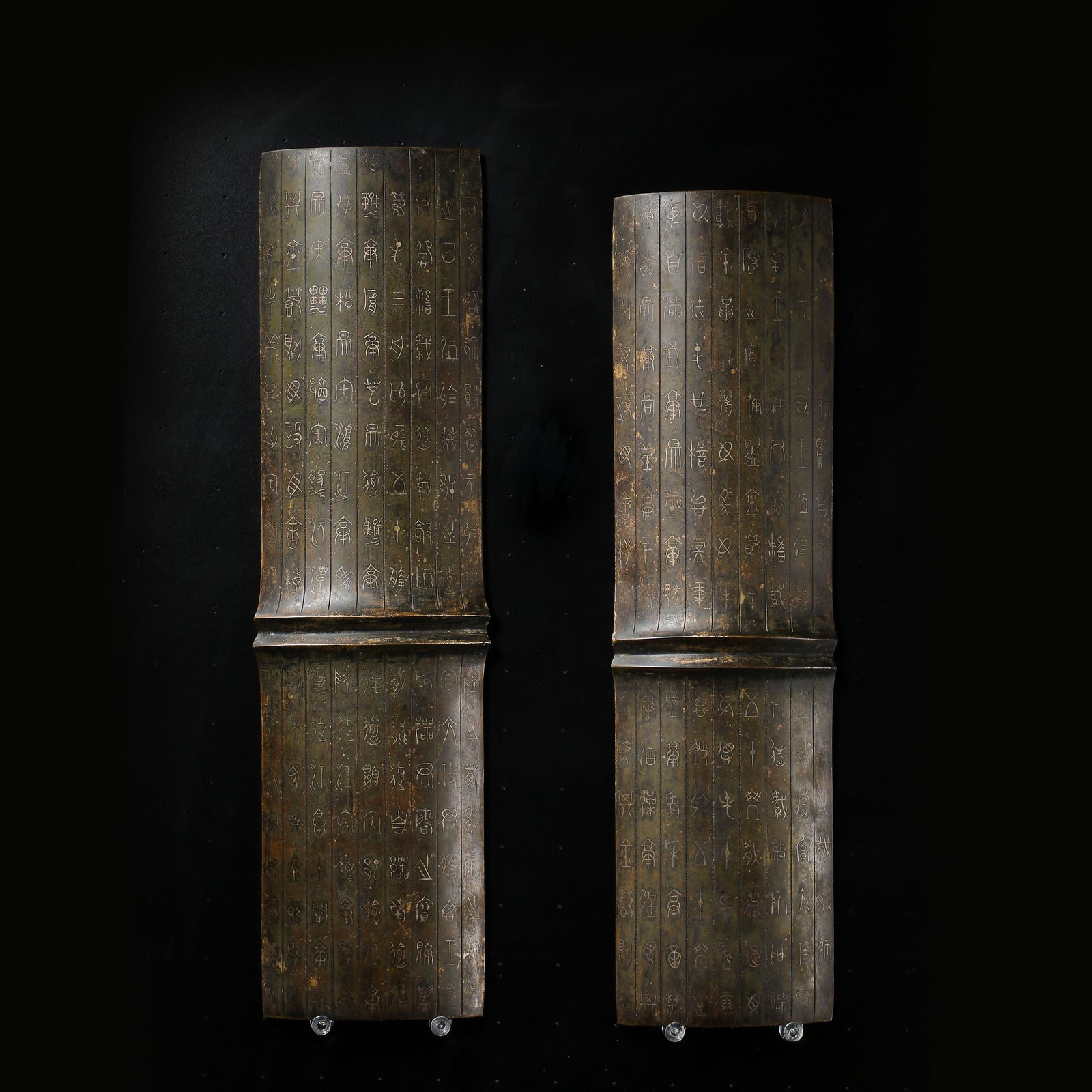 BRONZE BAMBOO JOINTS INLAID WITH GOLD AND SILVER, (1 of 11)