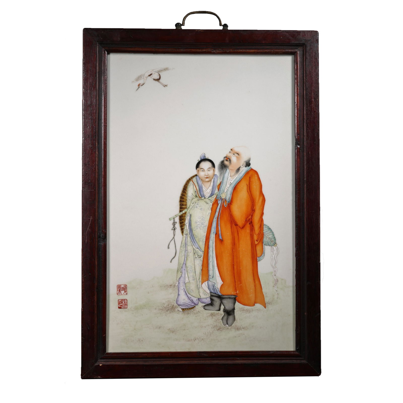 CHINESE PORCELAIN PLATE PAINTING, QING DYNASTY (1 of 7)