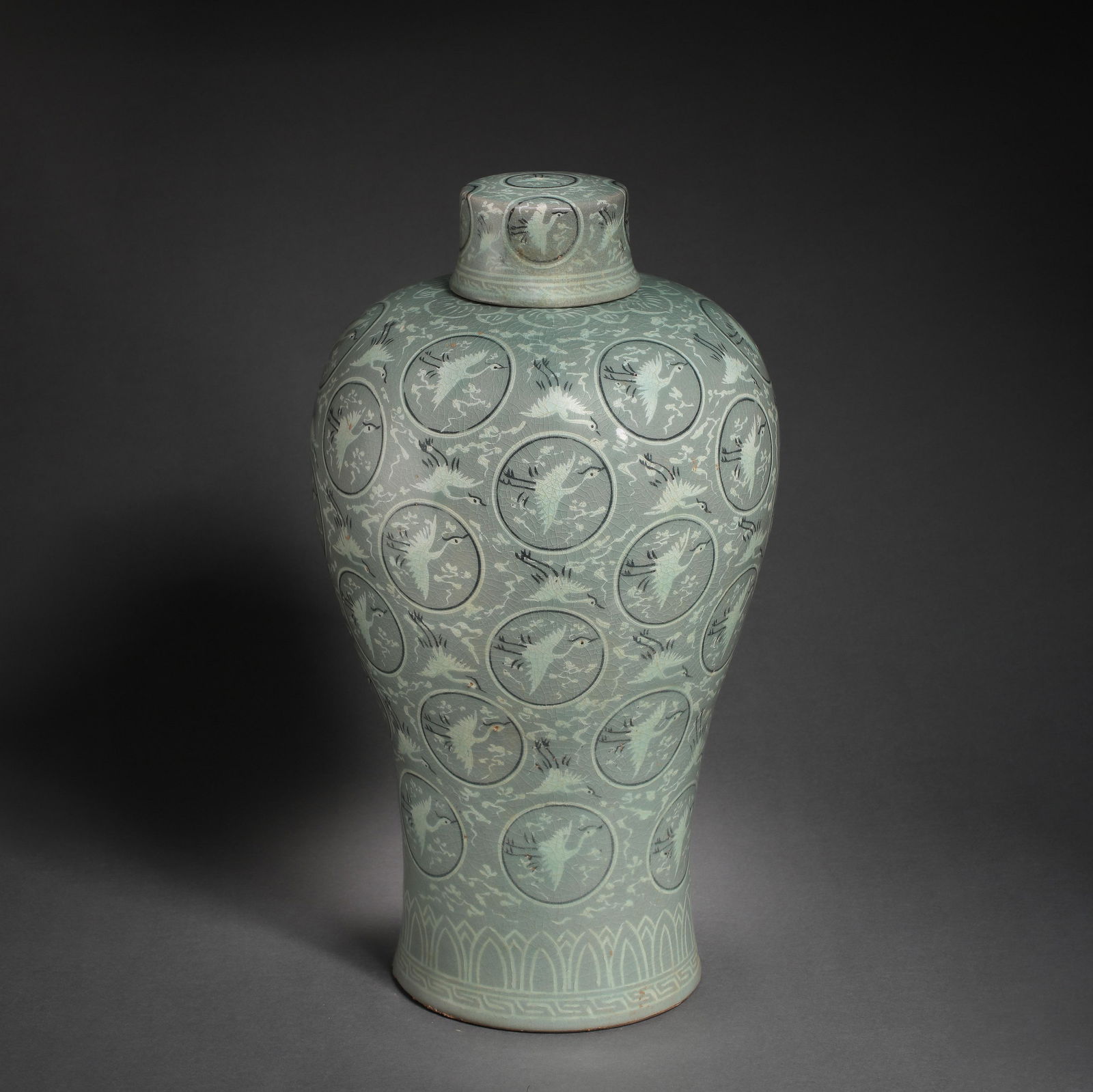 ANCIENT KOREAN CELADON PLUM VASE (1 of 11)