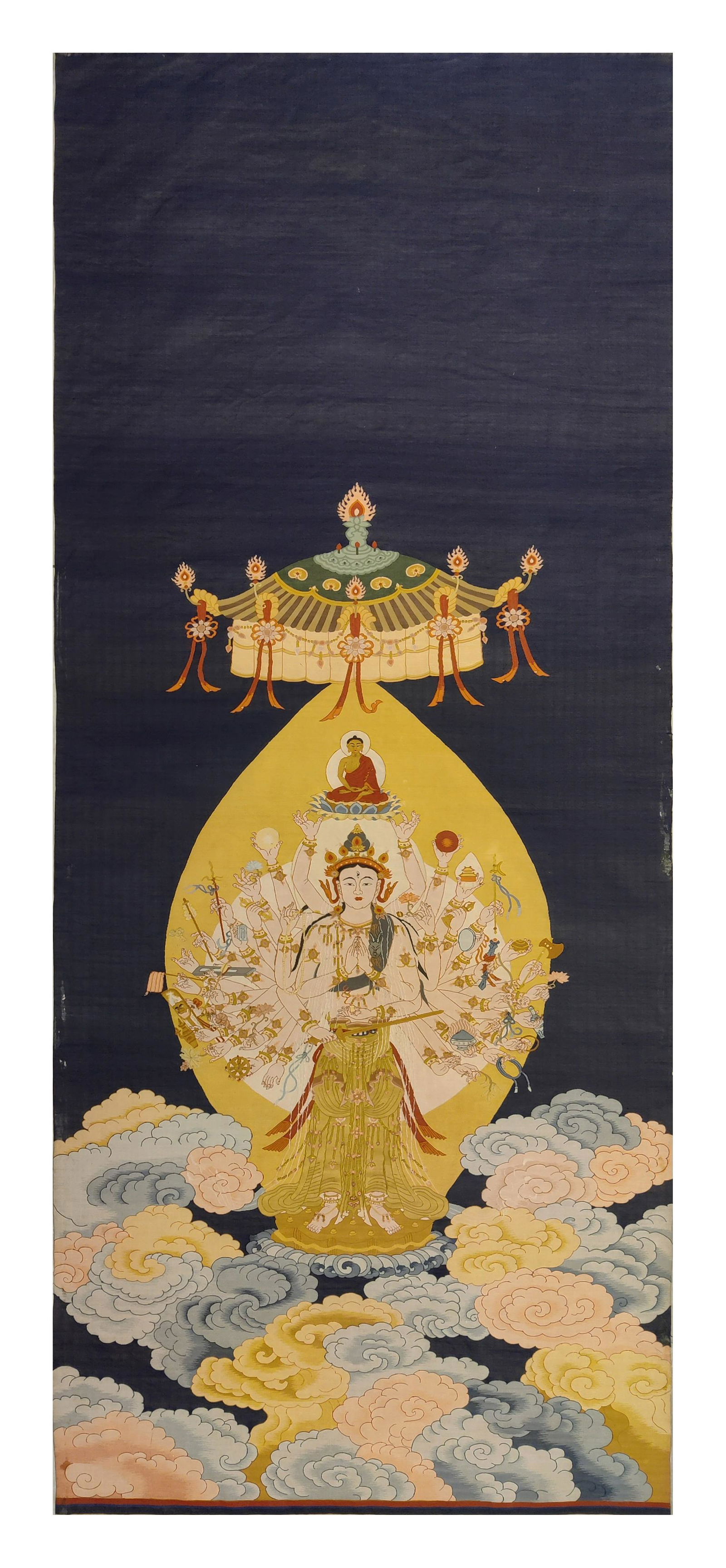 CHINESE KESI THOUSAND HAND BODHISATTVA, QING DYNASTY (1 of 6)