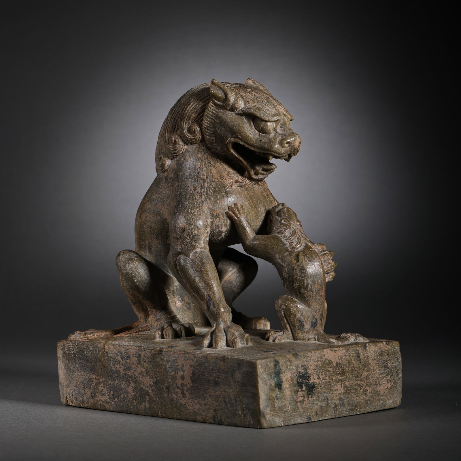 BLUESTONE CARVED BEAST OF TANG DYNASTY, CHINA (1 of 10)