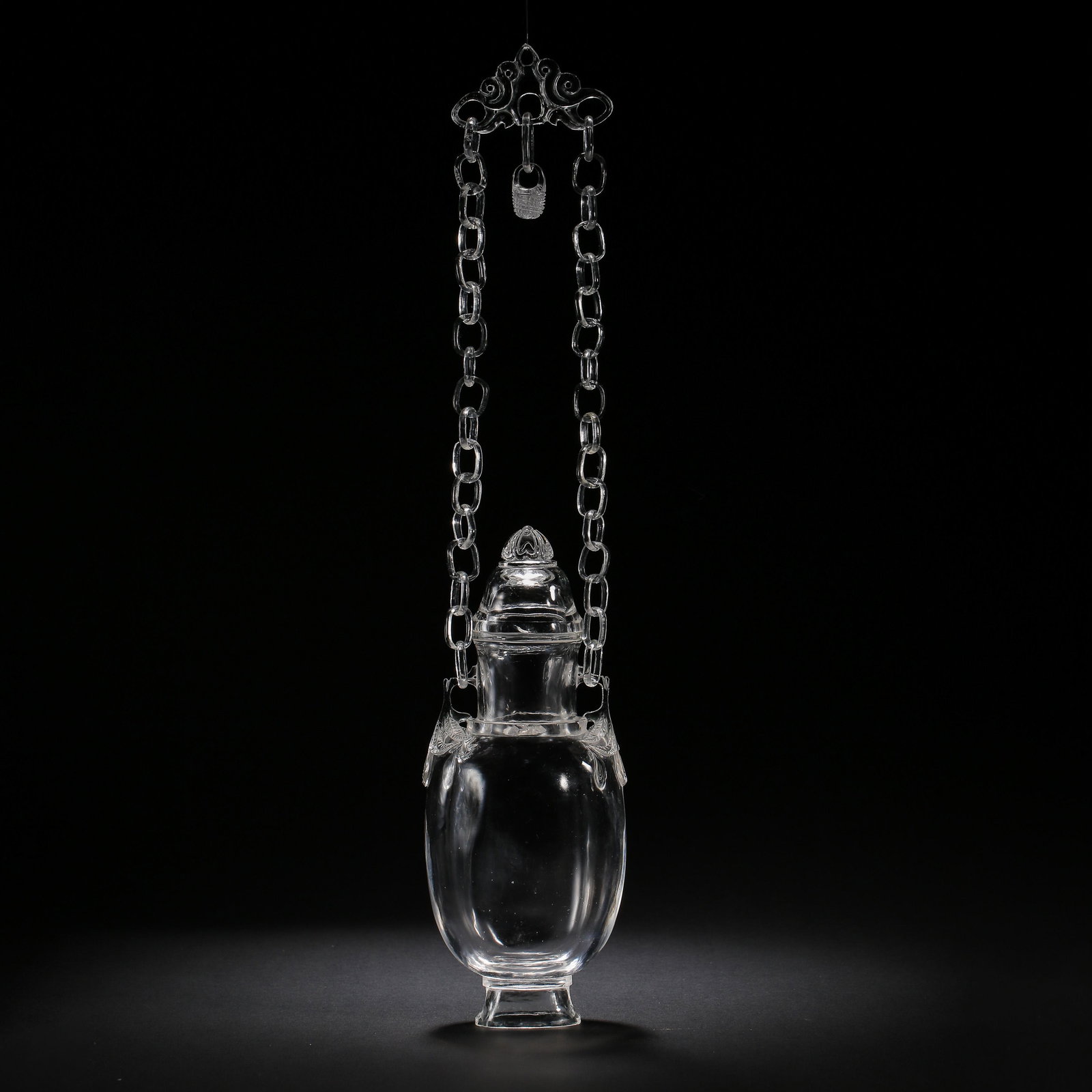 17TH CENTURY QING DYNASTY, CHINESE CRYSTAL CHAIN BOTTLE (1 of 9)