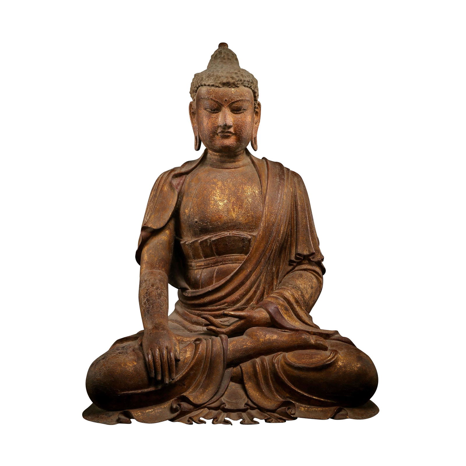 CHINESE SOUTHERN SONG DYNASTY WOOD CARVED SEATED BUDDHA (1 of 7)