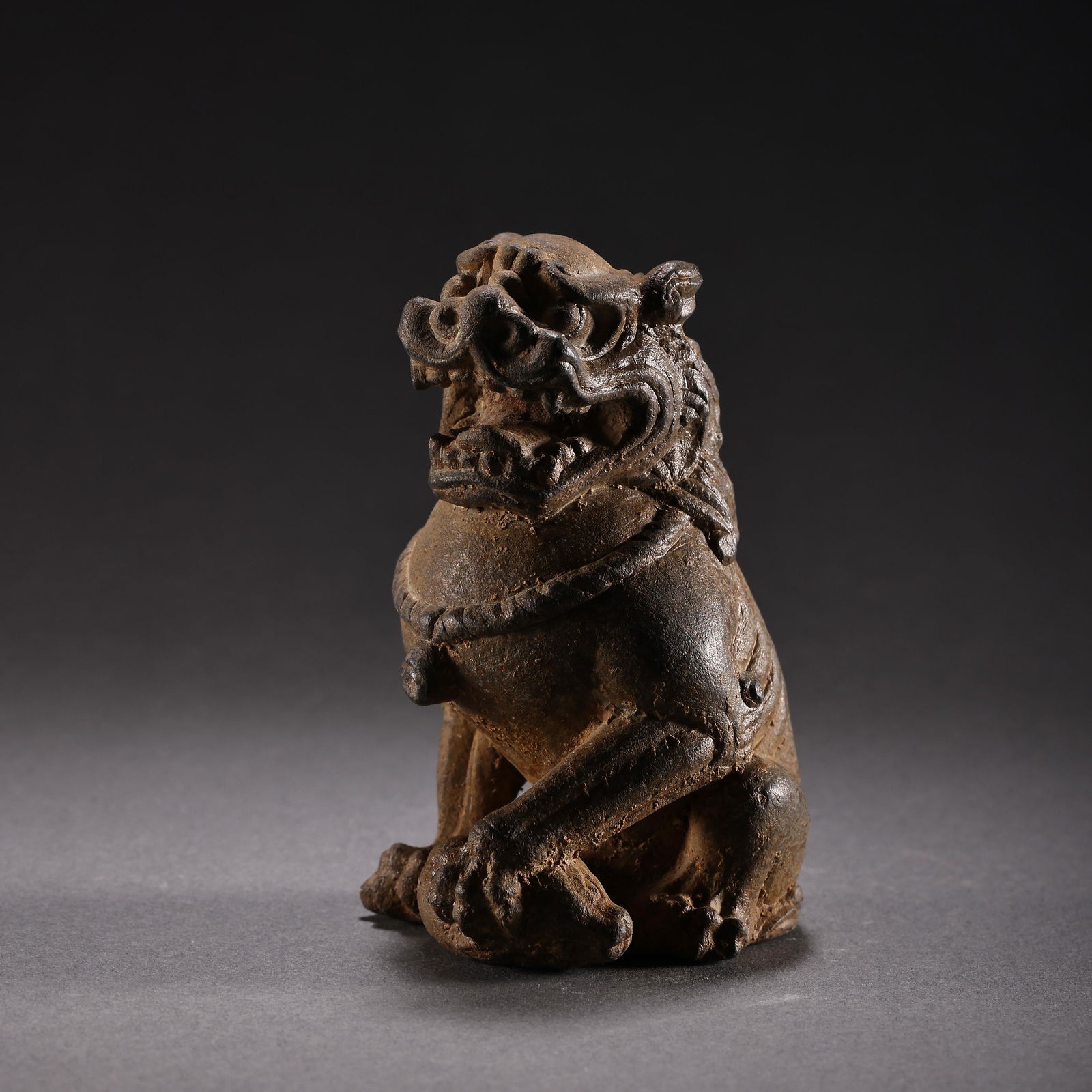 BLUE STONE CARVED BEAST, TANG DYNASTY, CHINA, 7TH AD (1 of 7)