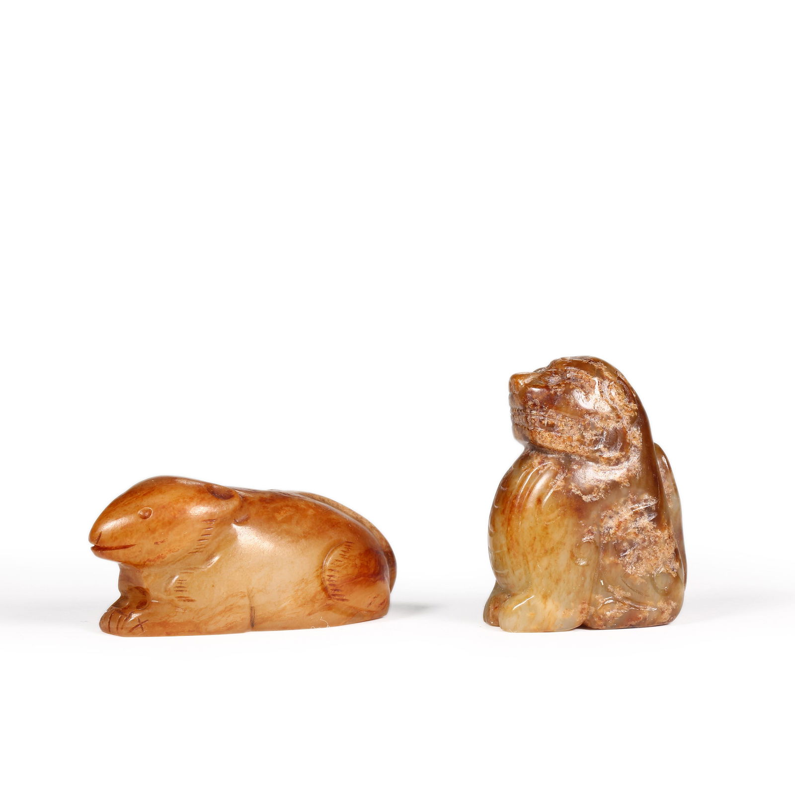 PAIR OF CHINESE HETIAN JADE ANIMALS, MING DYNASTY - Nov 18, 2022 | DotDot Art Gallery in CA PAIR OF CHINESE HETIAN JADE ANIMALS, MING DYNASTY - Nov 18, 2022 | DotDot Art Gallery in CA