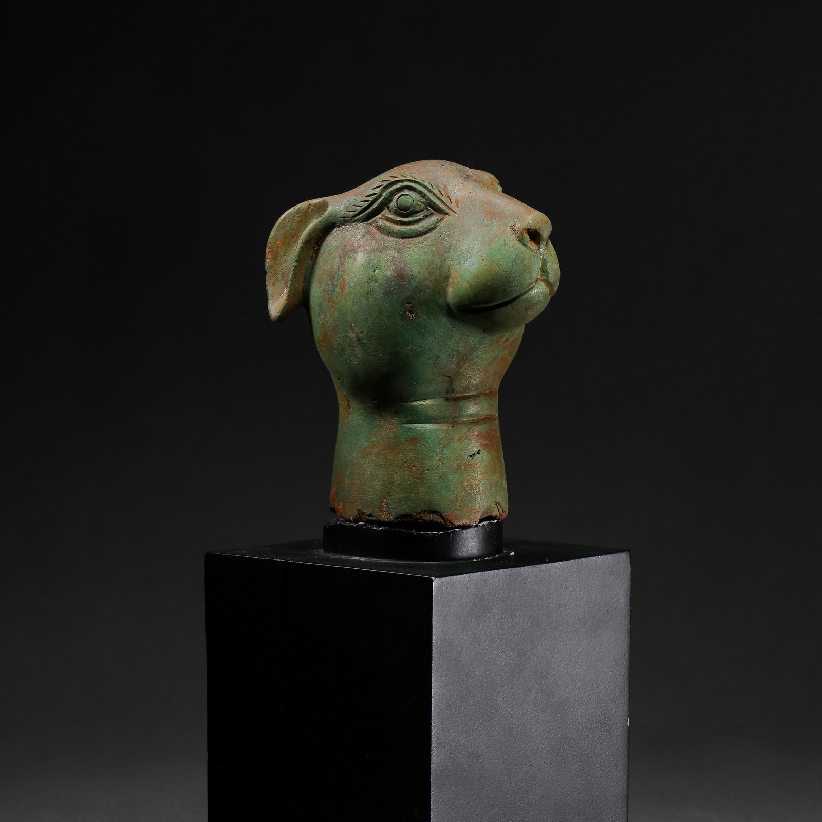BEFORE THE MING DYNASTY, A BRONZE RABBIT HEAD (1 of 7)
