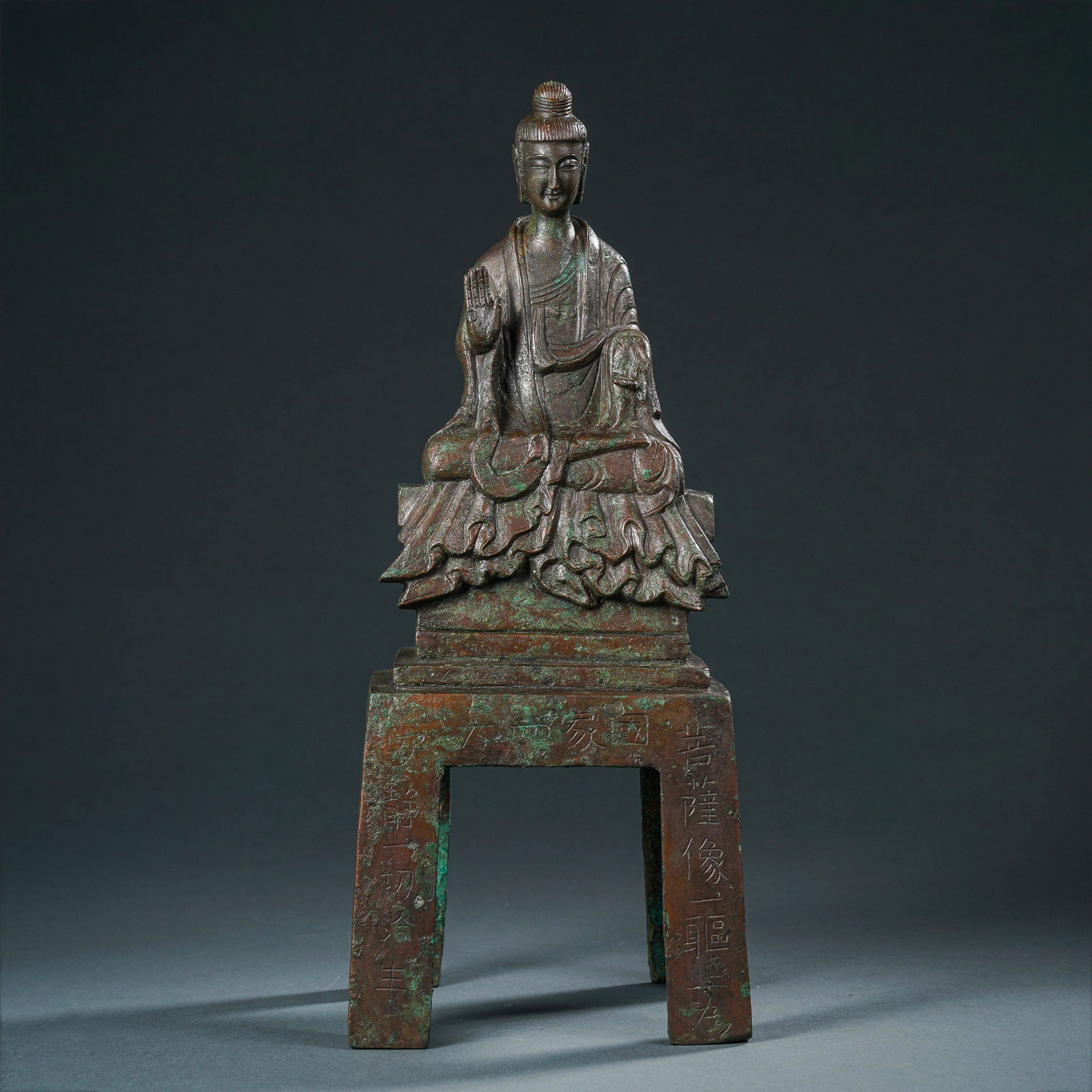 BEFORE MING DYNASTY, BRONZE BUDDHA STATUE (1 of 12)
