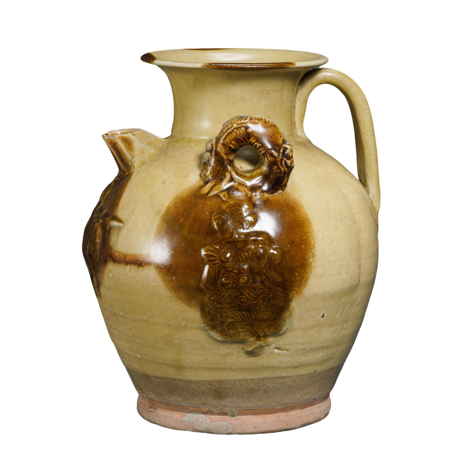 7TH- 10TH CENTURIES CHINESE TANG DYNASTY CHANG SHA WARE HANDLE POT (1 of 11)