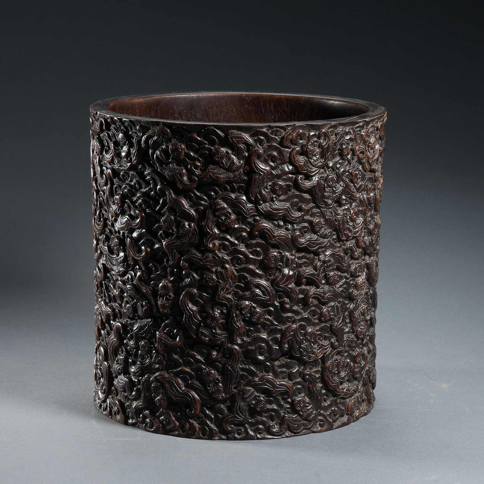 QING DYNASTY ROSEWOOD PEN HOLDER (1 of 7)