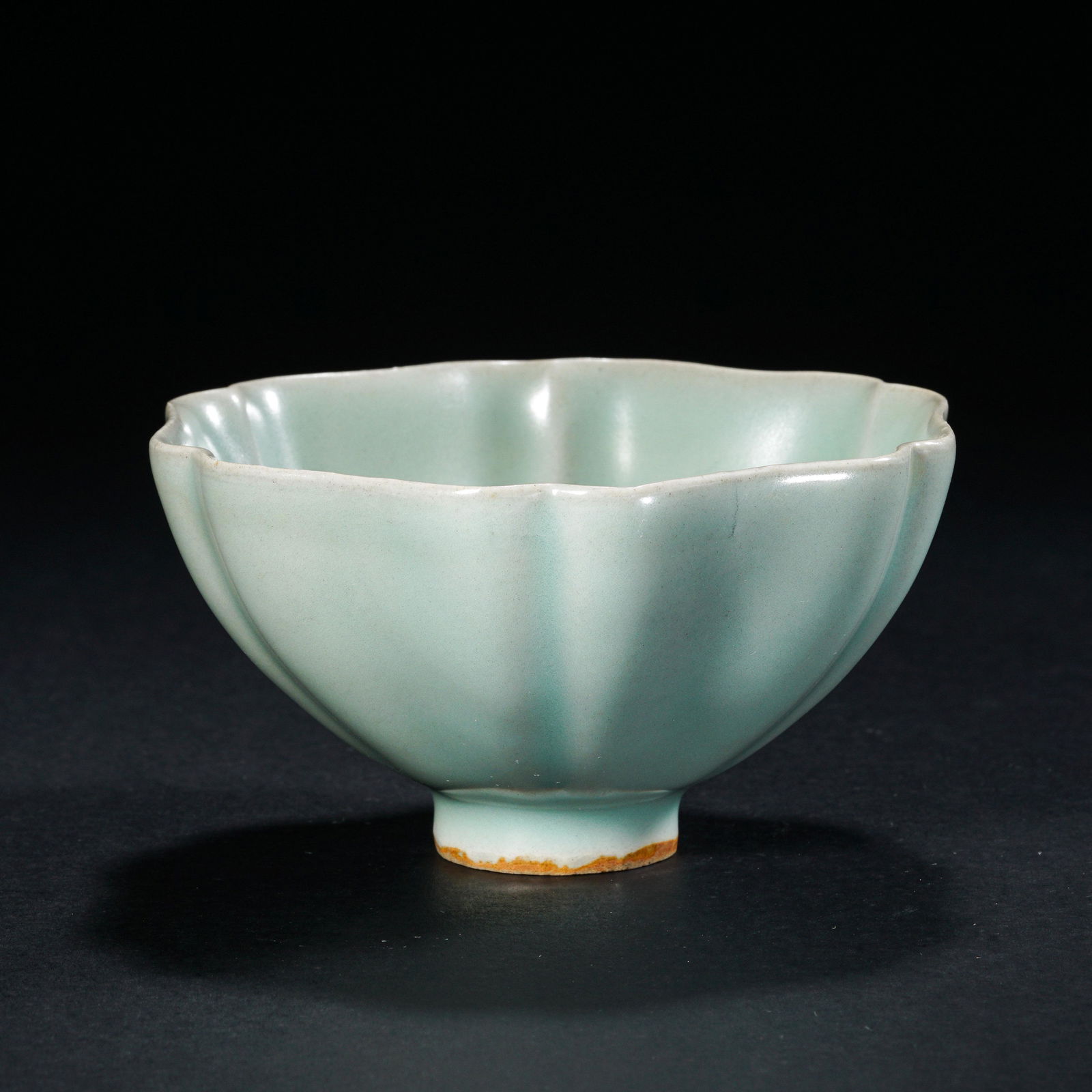 BEFORE MING DYNASTY LONGQUAN WARE GREEN GLAZE LOTUS SEED CUP (1 of 7)