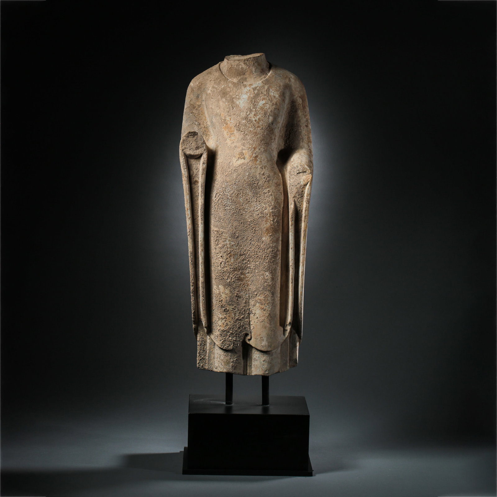 WHITE STONE BUDDHA BODY, 4TH-6TH CENTURY, CHINA (1 of 7)