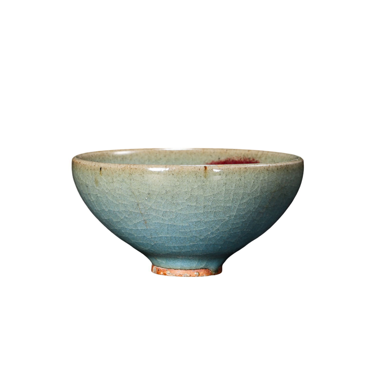 10-12 CENTURIES JUN WARE SKY BLUE GLAZE HANGING RED CUPS (1 of 12)