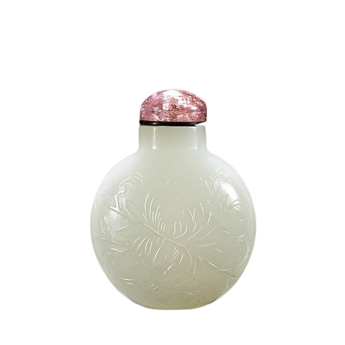 18th century Qing Dynasty Hotan white jade snuff bottle (1 of 1)