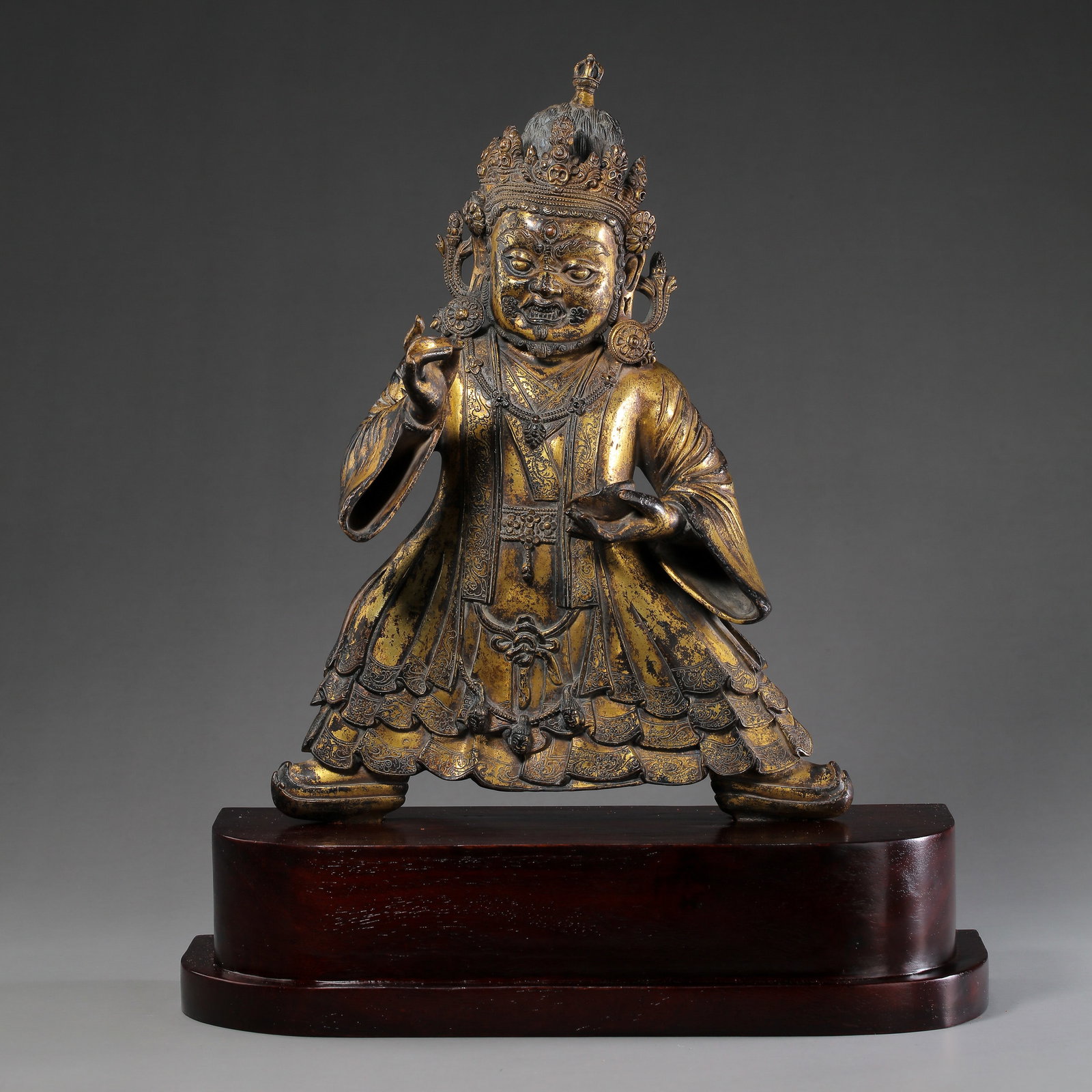 ming dynasty gilt Bronze Buddha standing statue (1 of 8)