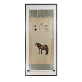 chinese ink painting_horse by Lang Shining (1688-1766)