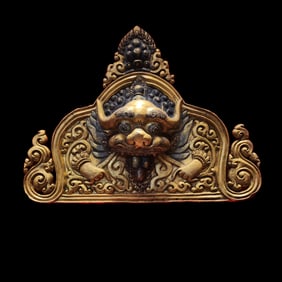 Qing dynasty gilt bronze branch baza da peng golden wing bird