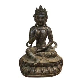 Ming dynasty bronze Buddha sitting statue